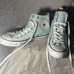 Light Blue High Top Converse